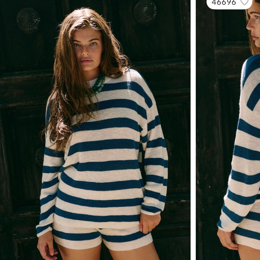 Free People Malibu Surf Sweater Set Out To Sea